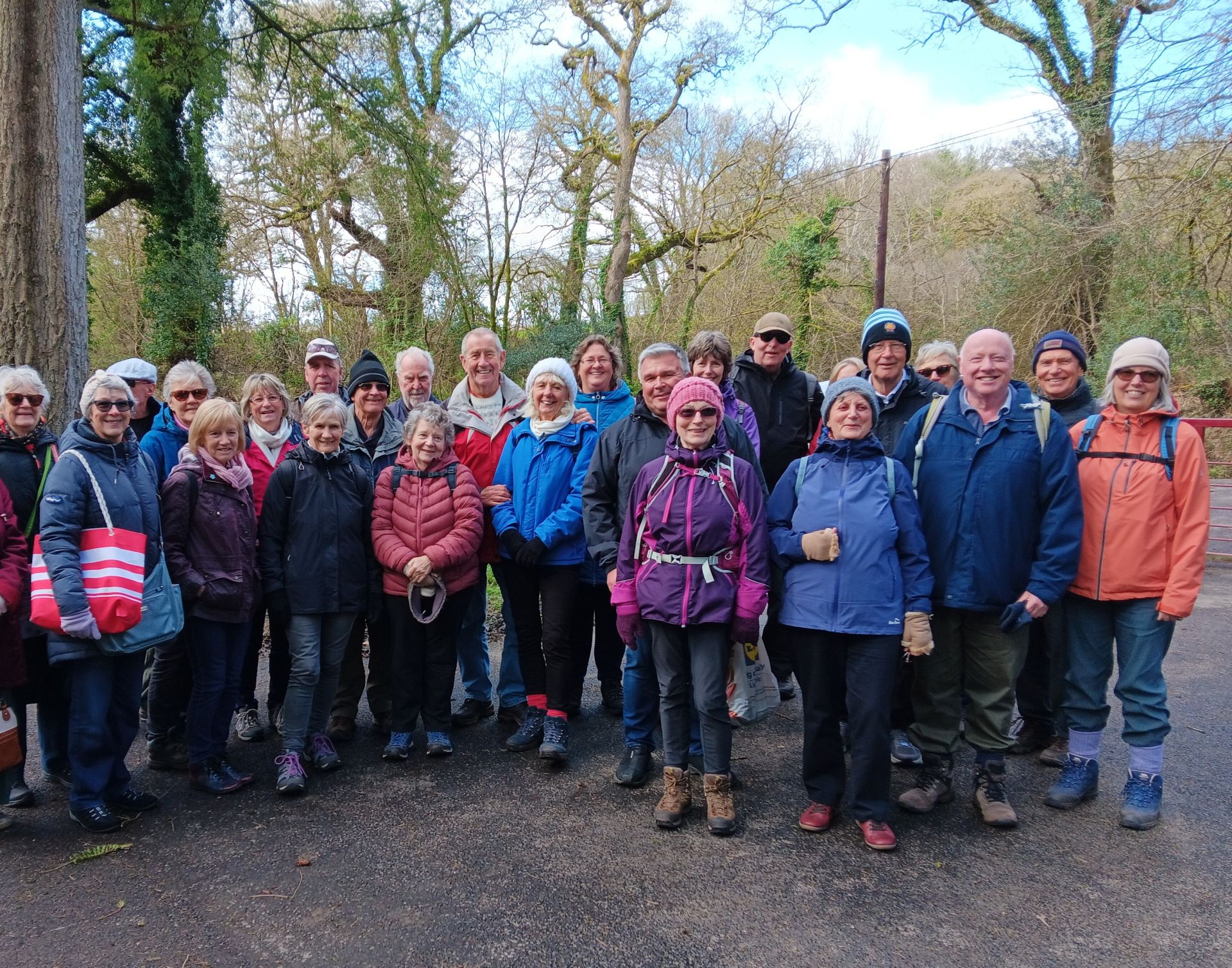 Photo of group of walkers outdoors on a path
